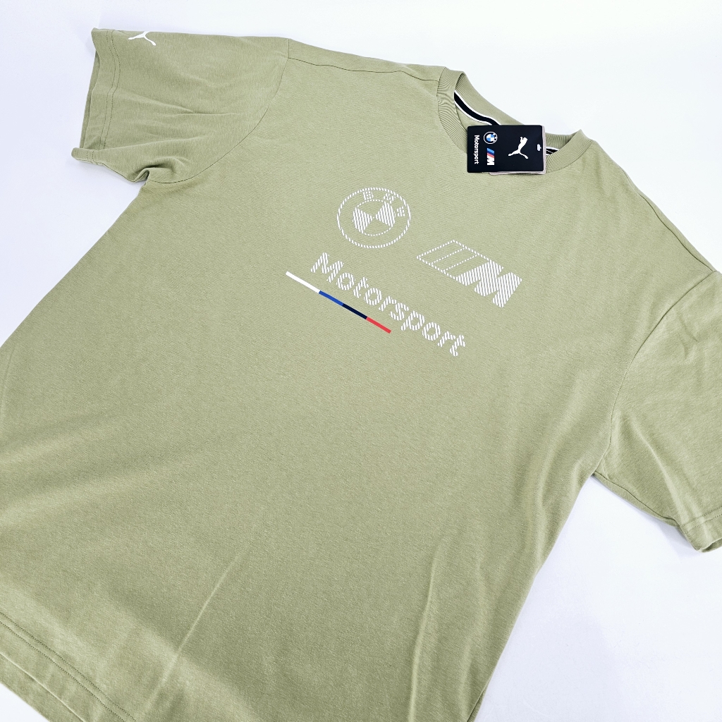 Puma Bmw Mms Motorsport Essential Logo Stripe Short Sleeve Tee Men's